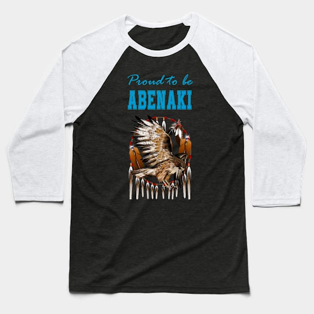 Native American Abenaki Eagle Spirit Baseball T-Shirt by Jaya Moore